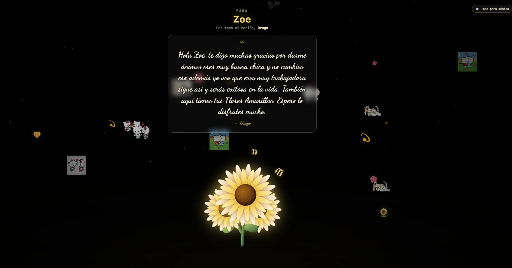 Plataforma Web Interactiva: Flores Amarillas Virtuales desarrollado por Drago Software